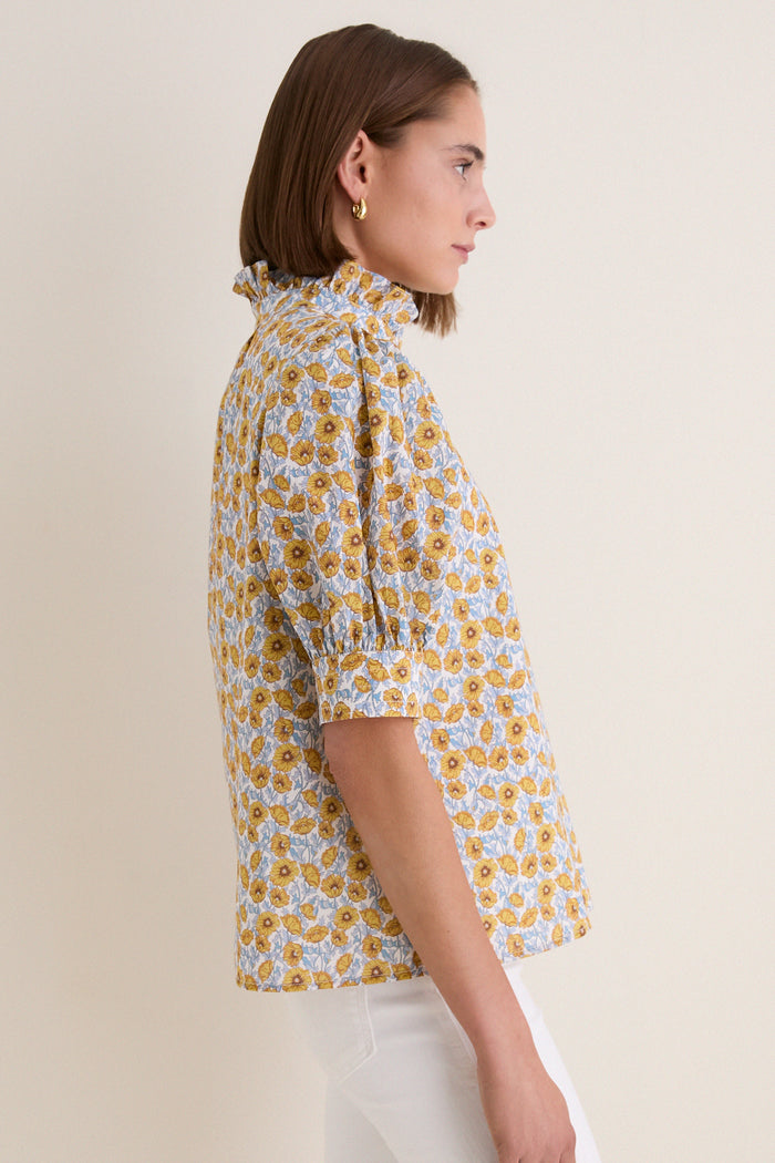 Mustard Floral Louisa Blouse