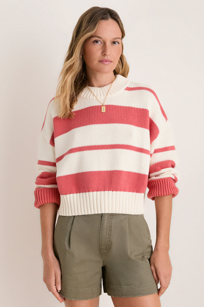 Nantucket Reds Stripe Cotton Brooks Sweater