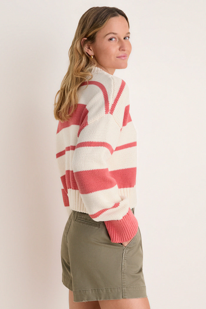 Nantucket Reds Stripe Cotton Brooks Sweater