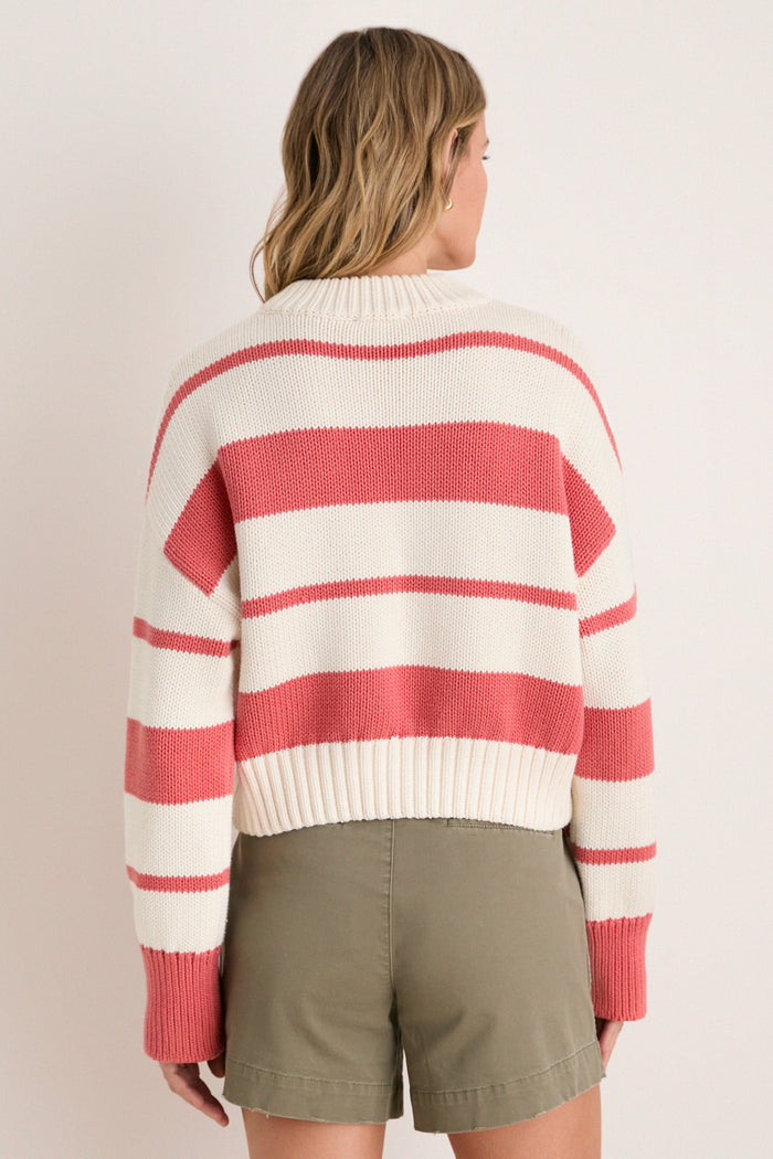Nantucket Reds Stripe Cotton Brooks Sweater