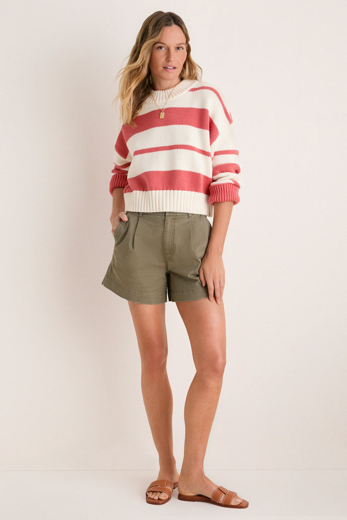 Nantucket Reds Stripe Cotton Brooks Sweater