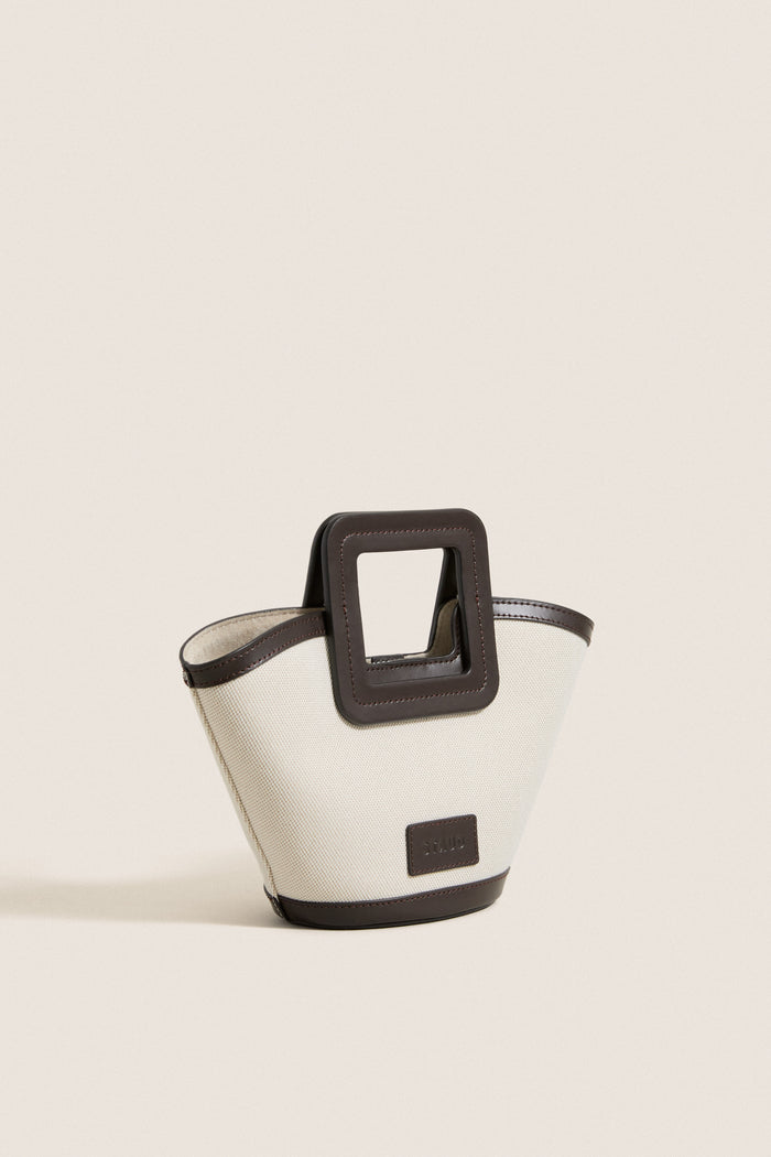 Natural and Espresso Shirley Mini Bucket