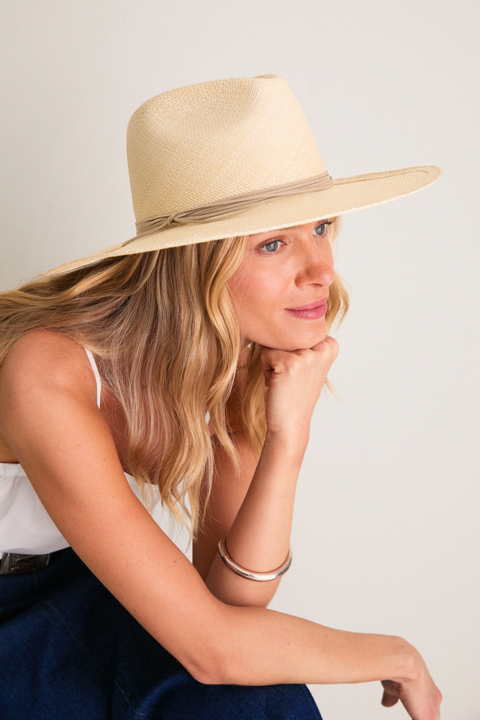 Natural and Tan XL Jill Hat