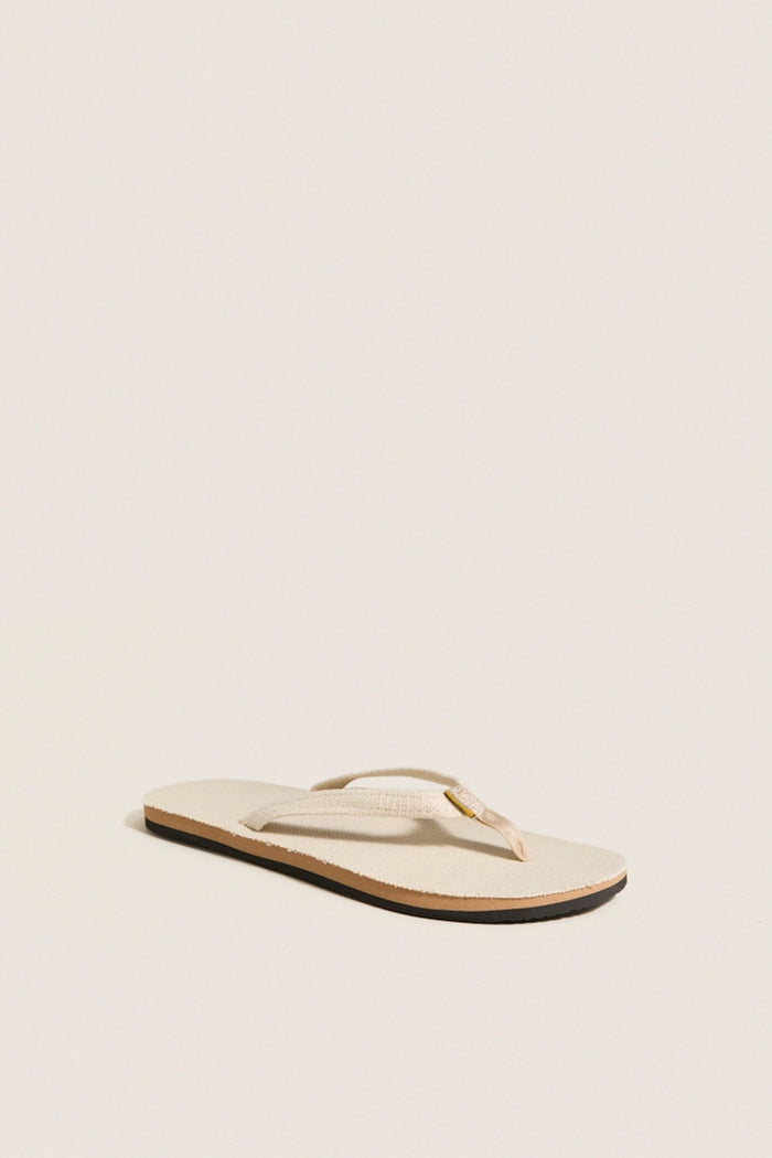 Natural Hemp Single Layer Flip flops