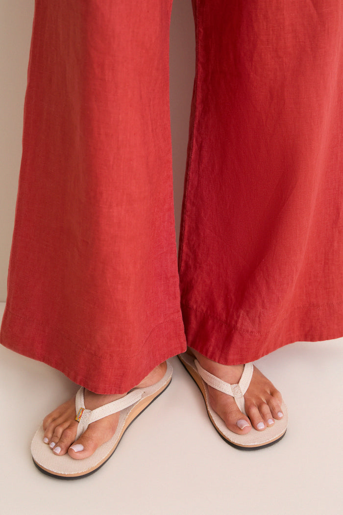 Natural Hemp Single Layer Flip flops
