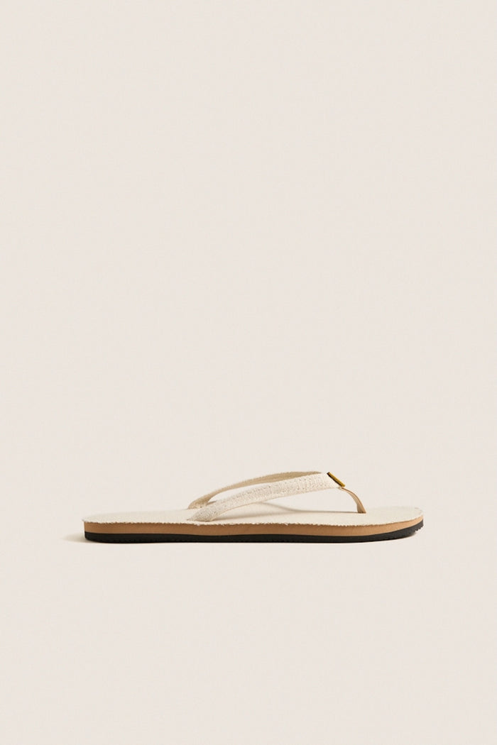 Natural Hemp Single Layer Flip flops