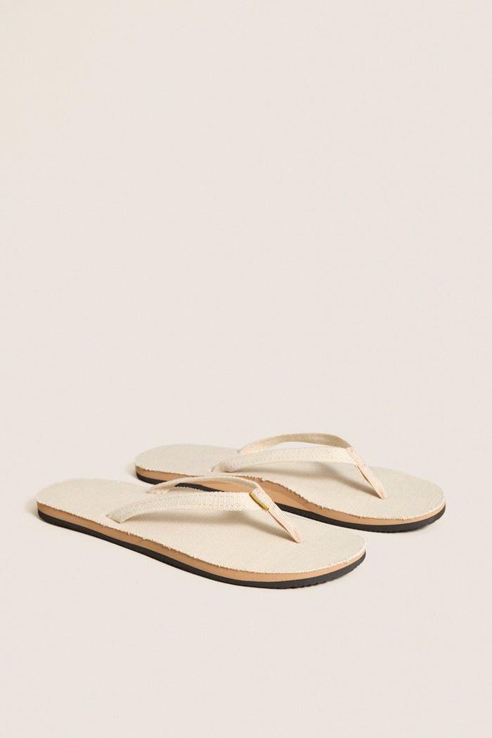 Natural Hemp Single Layer Flip flops