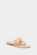 Natural Margo Flat Raffia Sandals