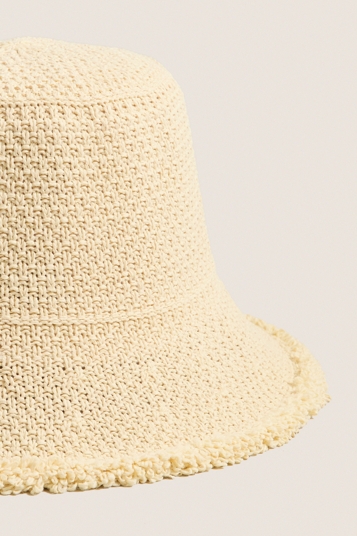 Natural Penny Woven Bucket Hat