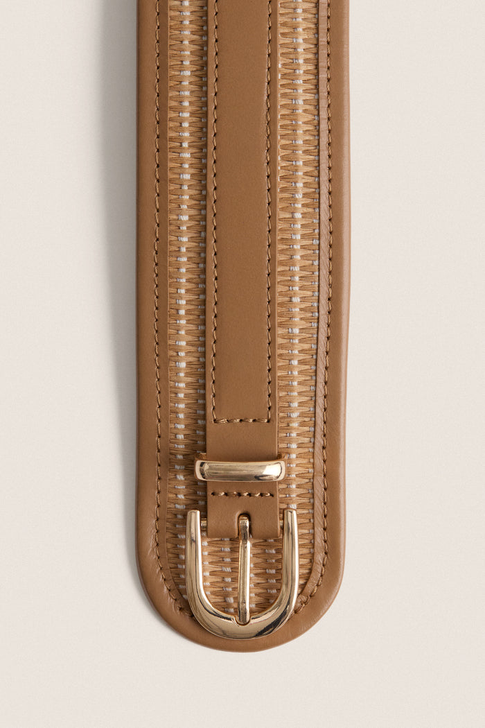 Natural Raffia Waist Belt