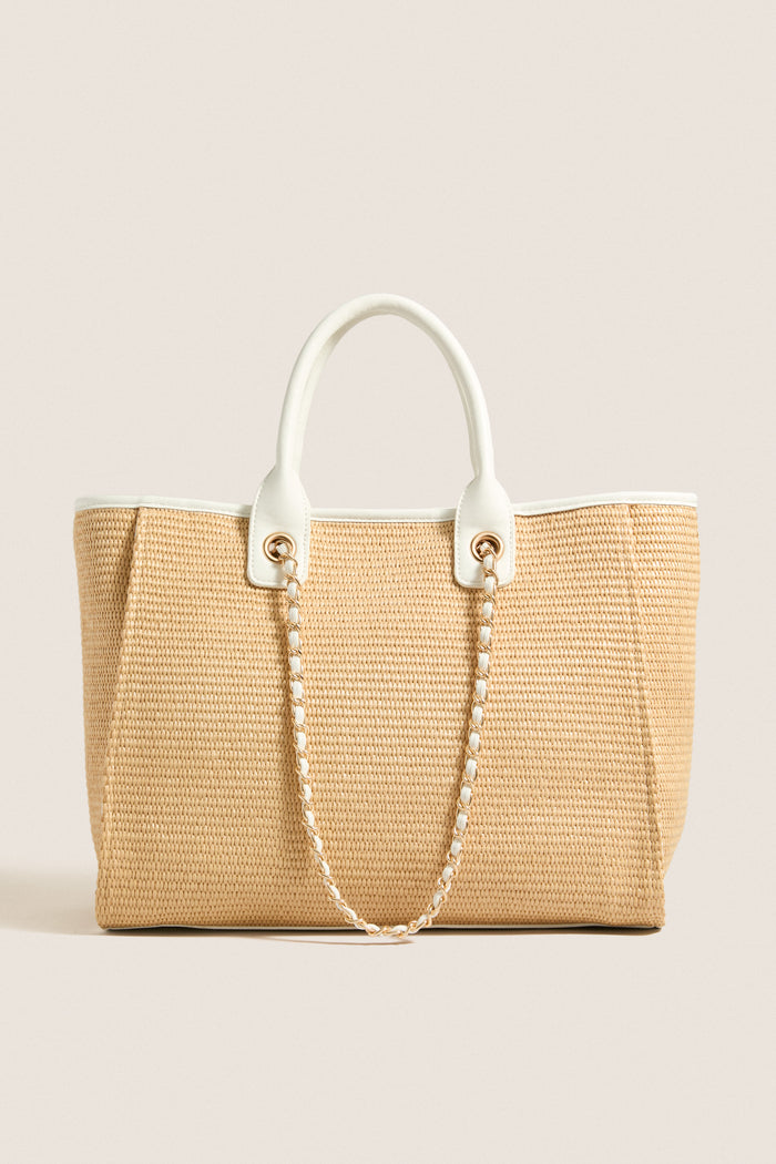 Natural White Jaxon Tote