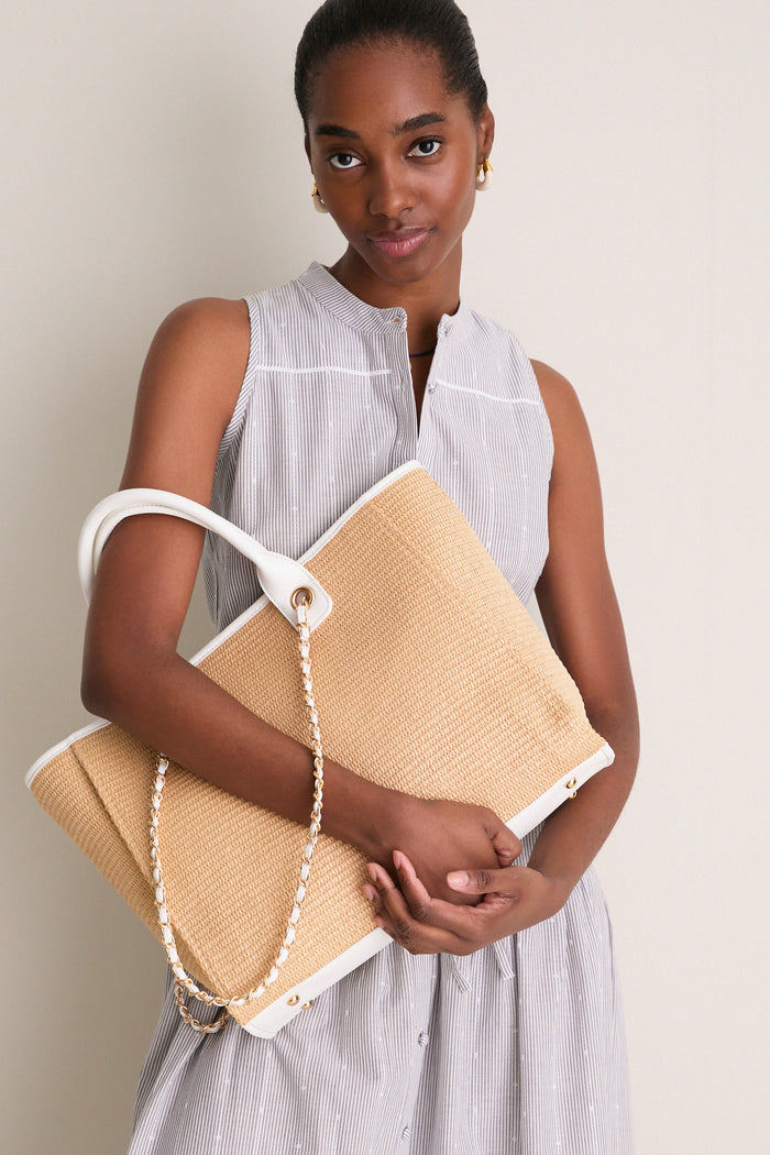 Natural White Jaxon Tote