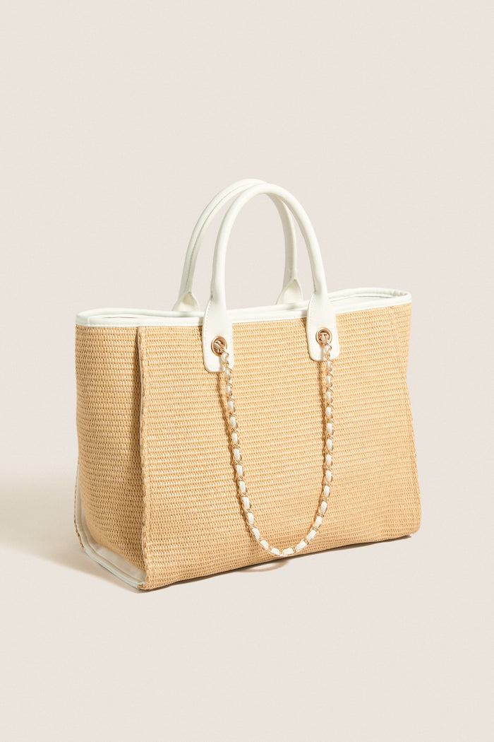 Natural White Jaxon Tote