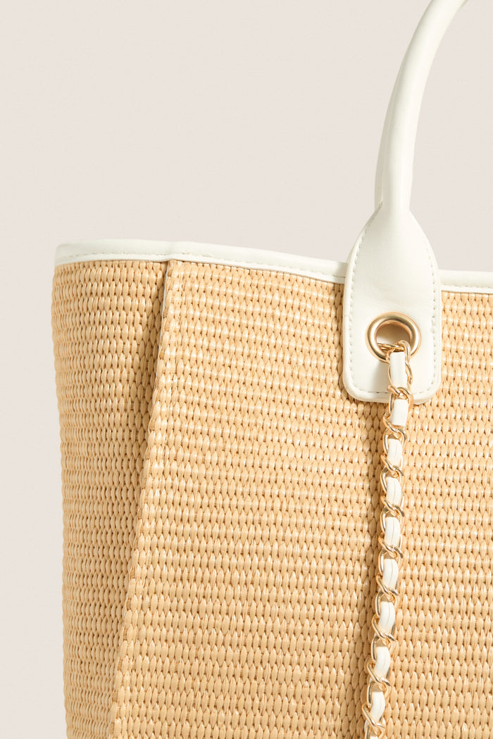 Natural White Jaxon Tote