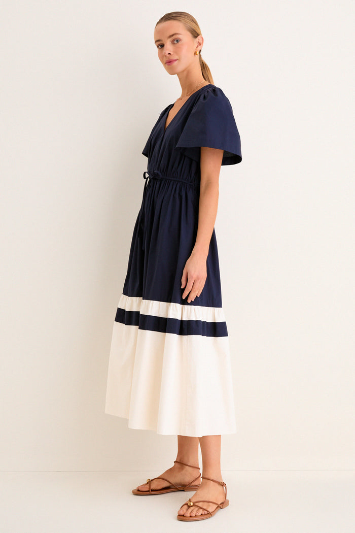 Navy and Cream Mitchell Dress