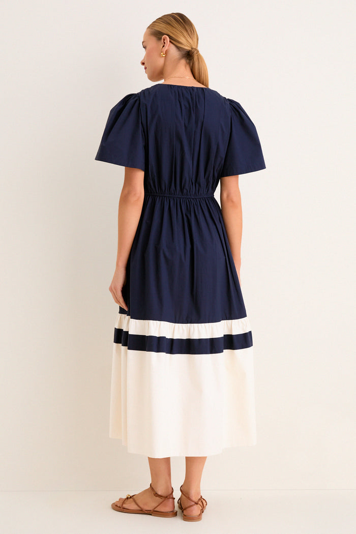 Navy and Cream Mitchell Dress