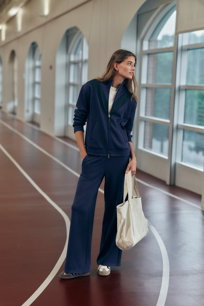 Navy Aster Track Jacket