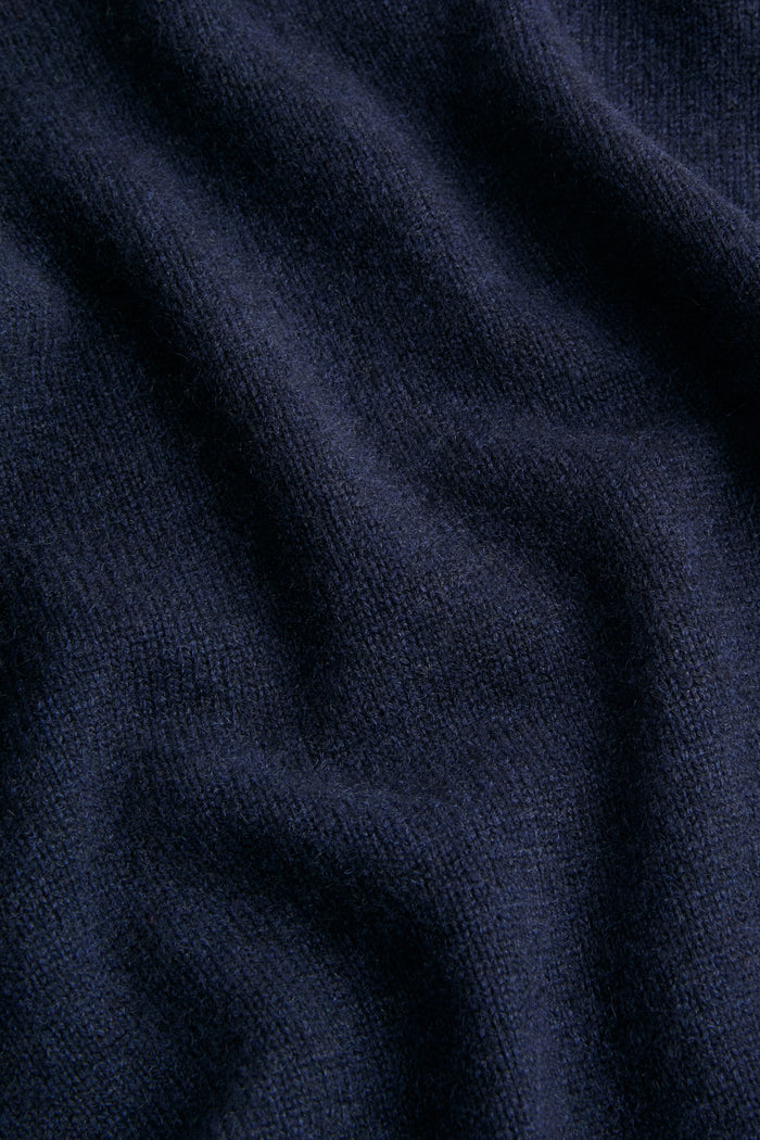 Navy Cashmere Triangle Scarf