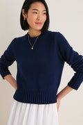 Navy Cotton William Crewneck