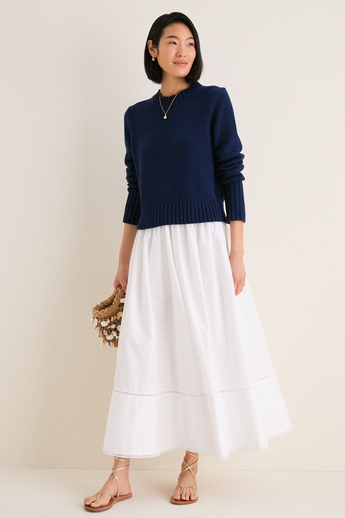 Navy Cotton William Crewneck