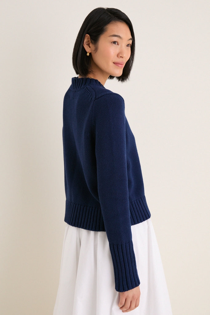 Navy Cotton William Crewneck