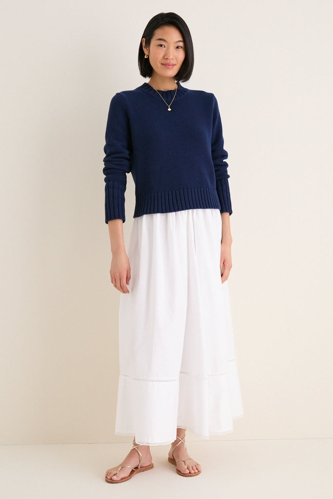Navy Cotton William Crewneck
