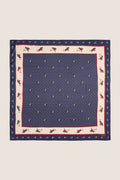 Navy Equestrian Large Scarf