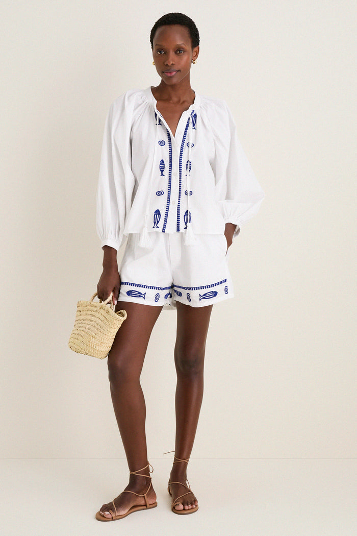 Navy Fish Minka Shirt