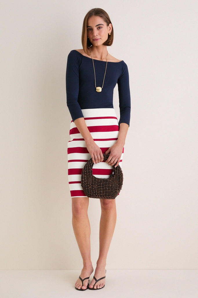 Navy Knit Boyers Top
