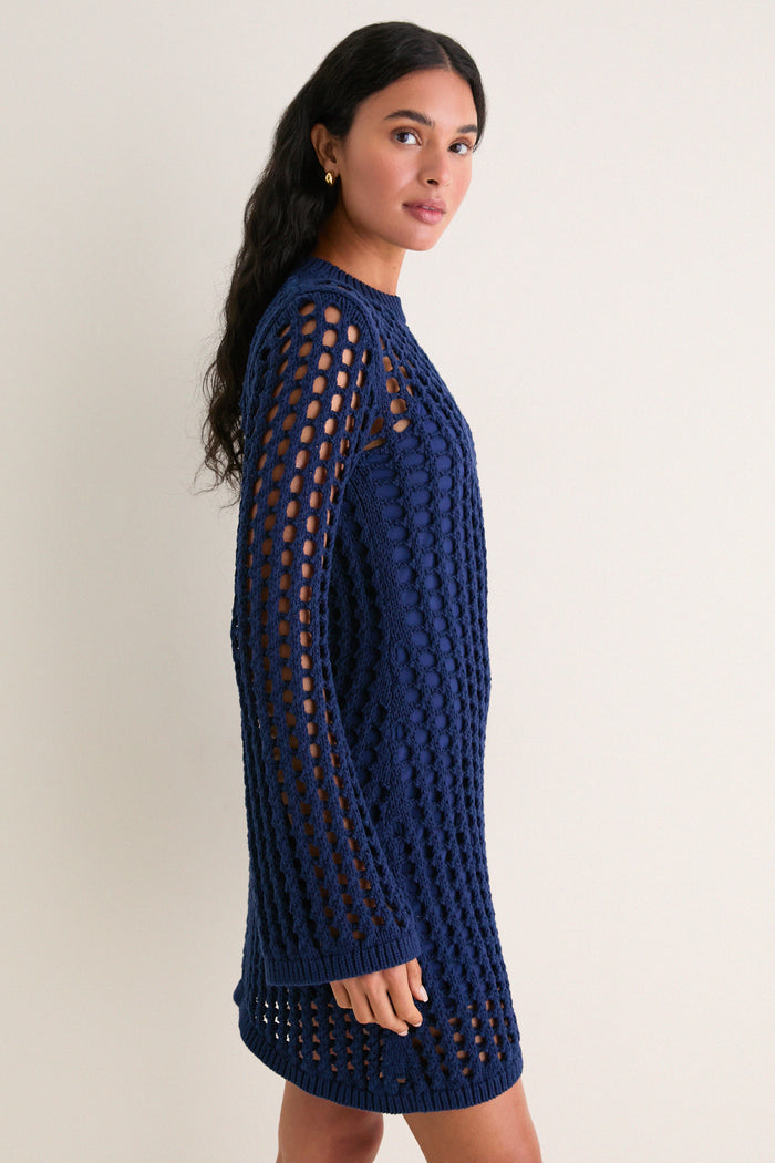 Navy Knit Tammy Mini Dress