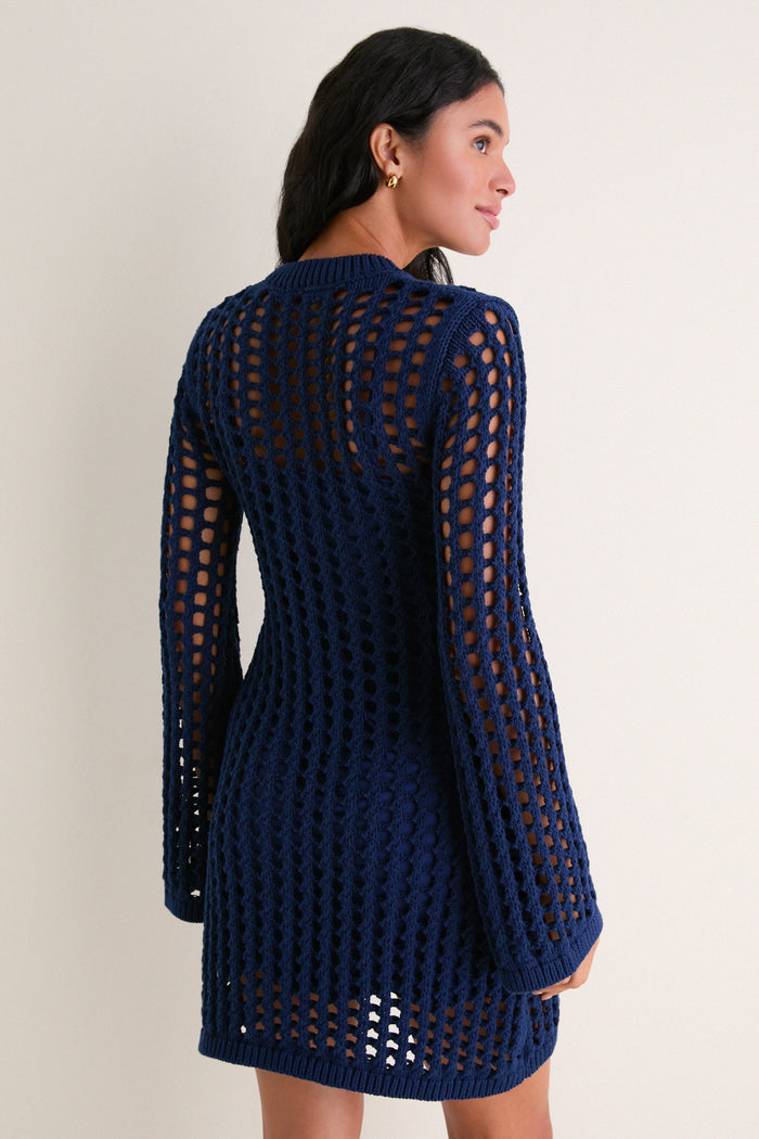 Navy Knit Tammy Mini Dress