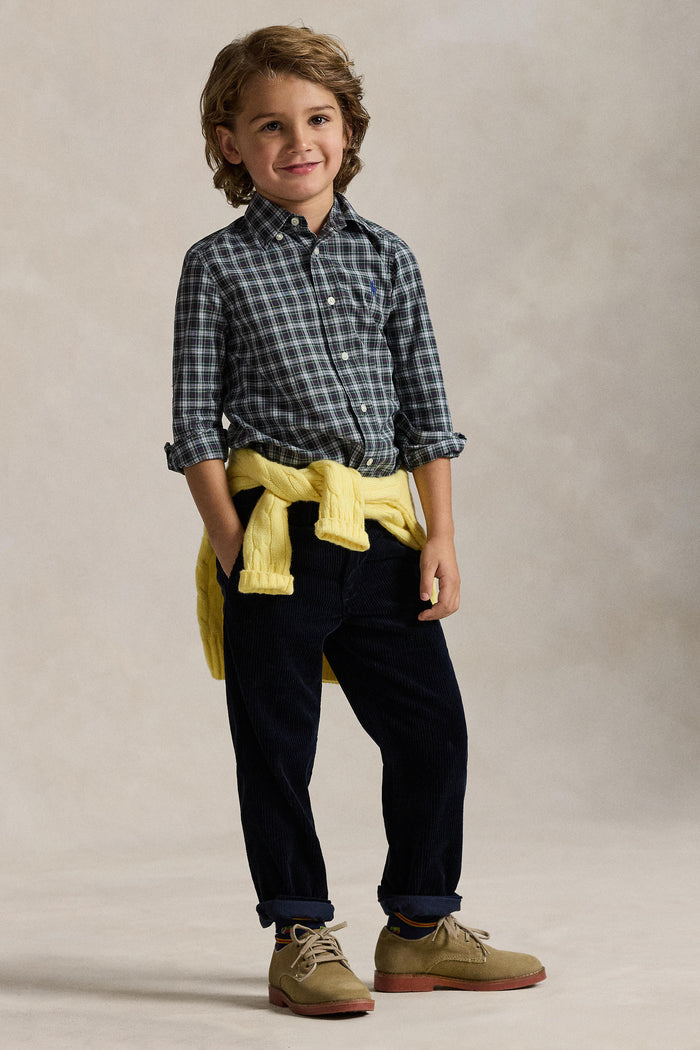 Navy Little Boys Corduroy Bedford Pant