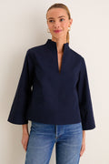 Navy Long Sleeve Celeste Top