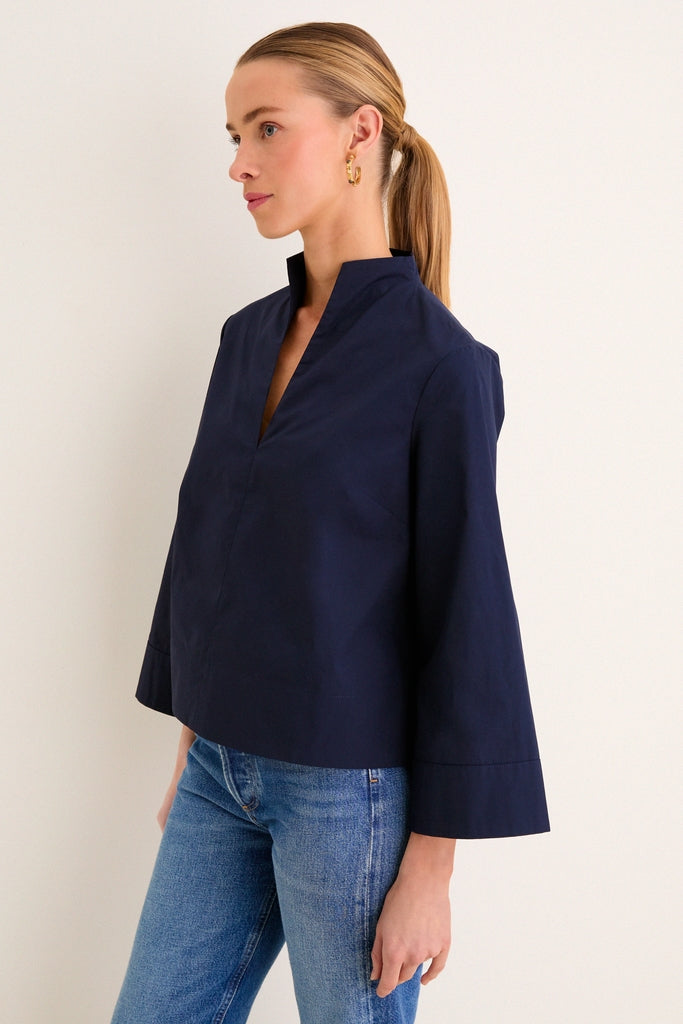 Navy Long Sleeve Celeste Top