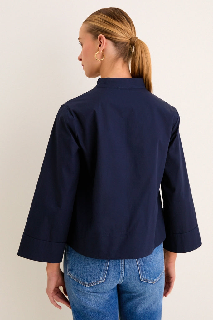 Navy Long Sleeve Celeste Top