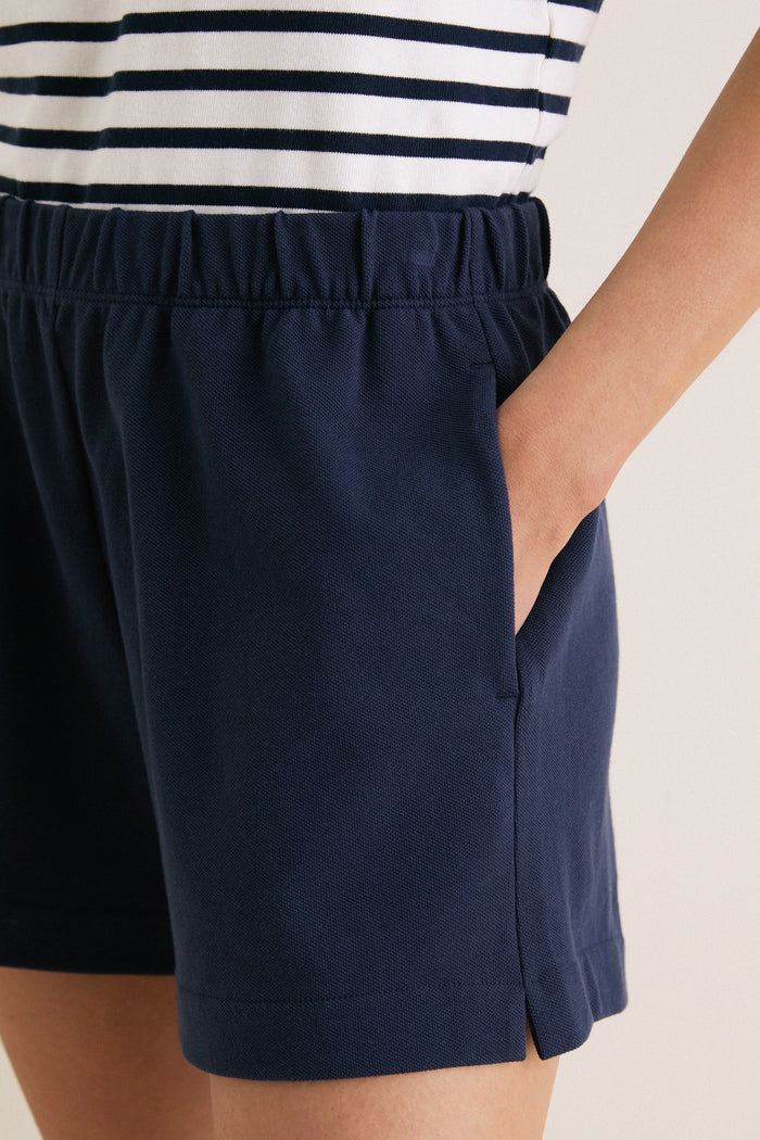 Navy Pique Wyatt Shorts