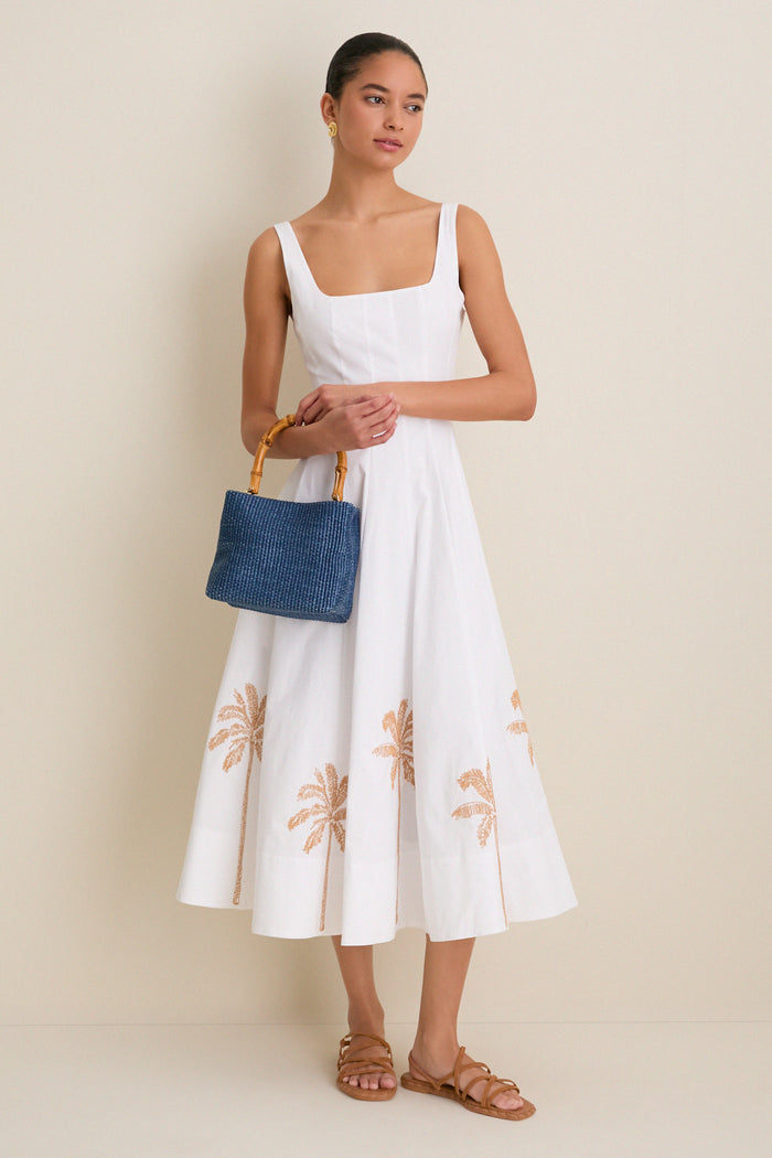 Navy Raffia Audrey Lady Bag
