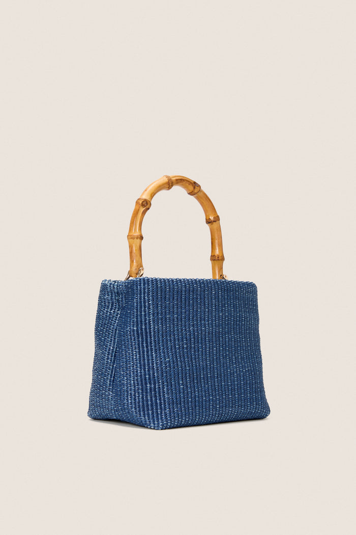 Navy Raffia Audrey Lady Bag