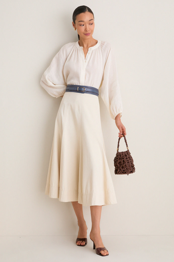 Navy Raffia Waist Belt