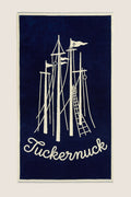 Navy Sailboat Oversized Beach Towel