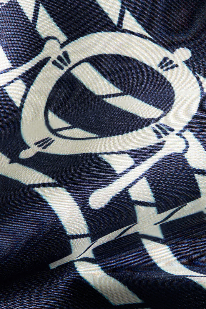Navy Ships Medium Silk Scarf
