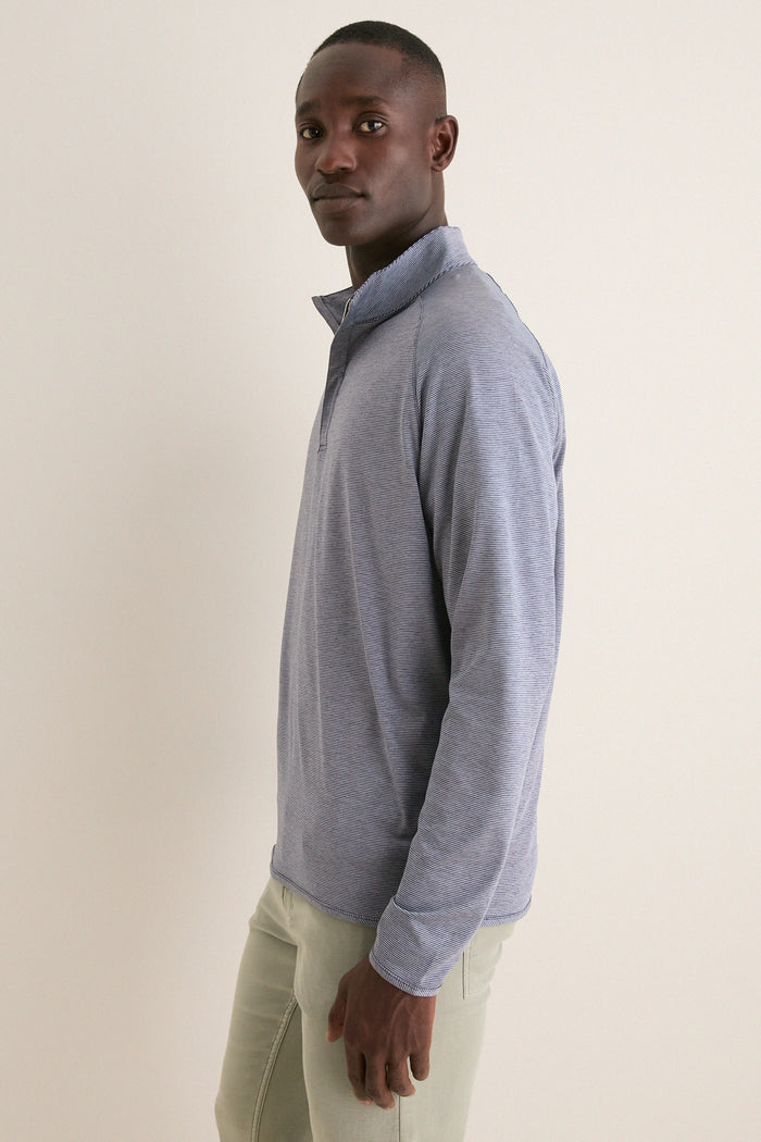 Navy Stealth Stripe Performance Quarter Zip