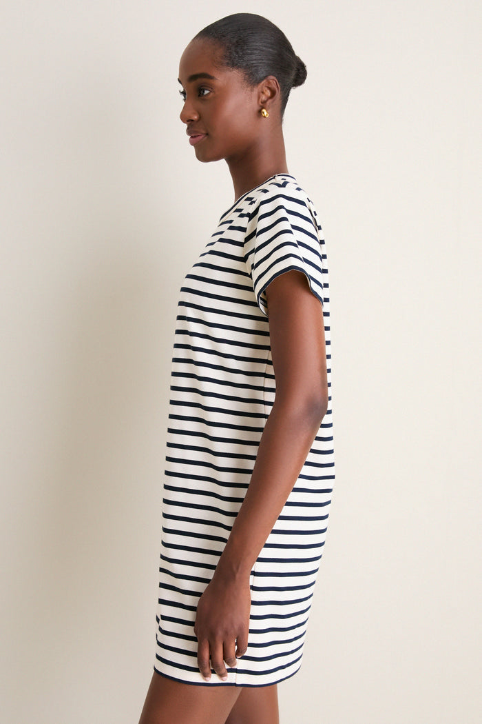 Navy Stripe Parker Mini Dress