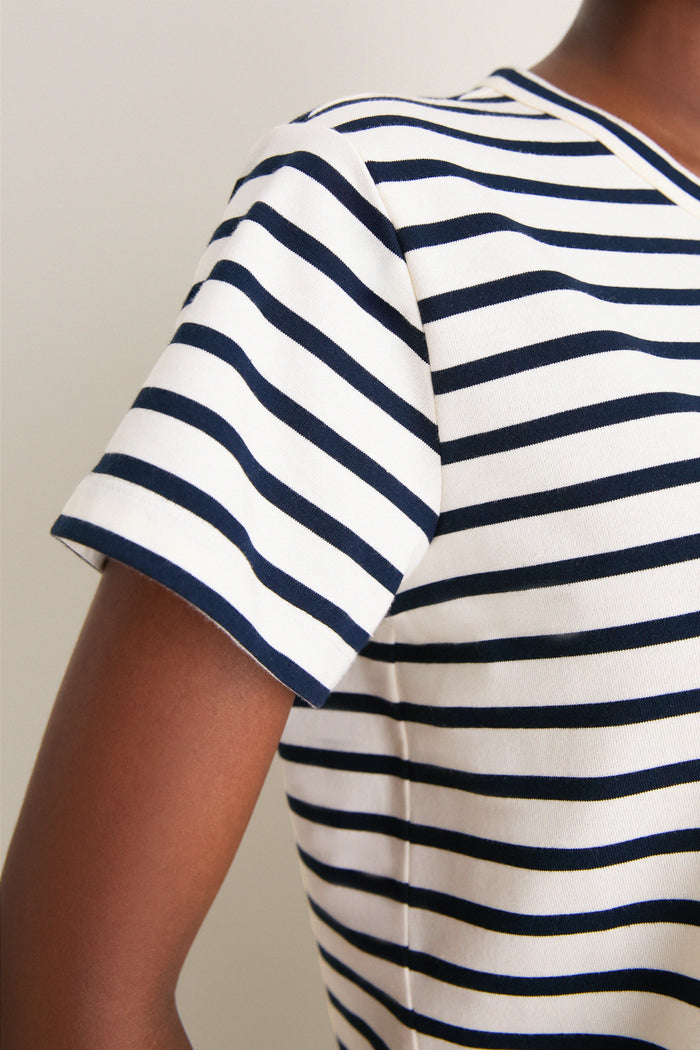 Navy Stripe Parker Mini Dress