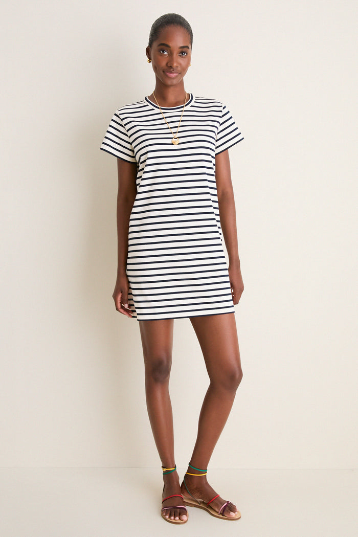 Navy Stripe Parker Mini Dress