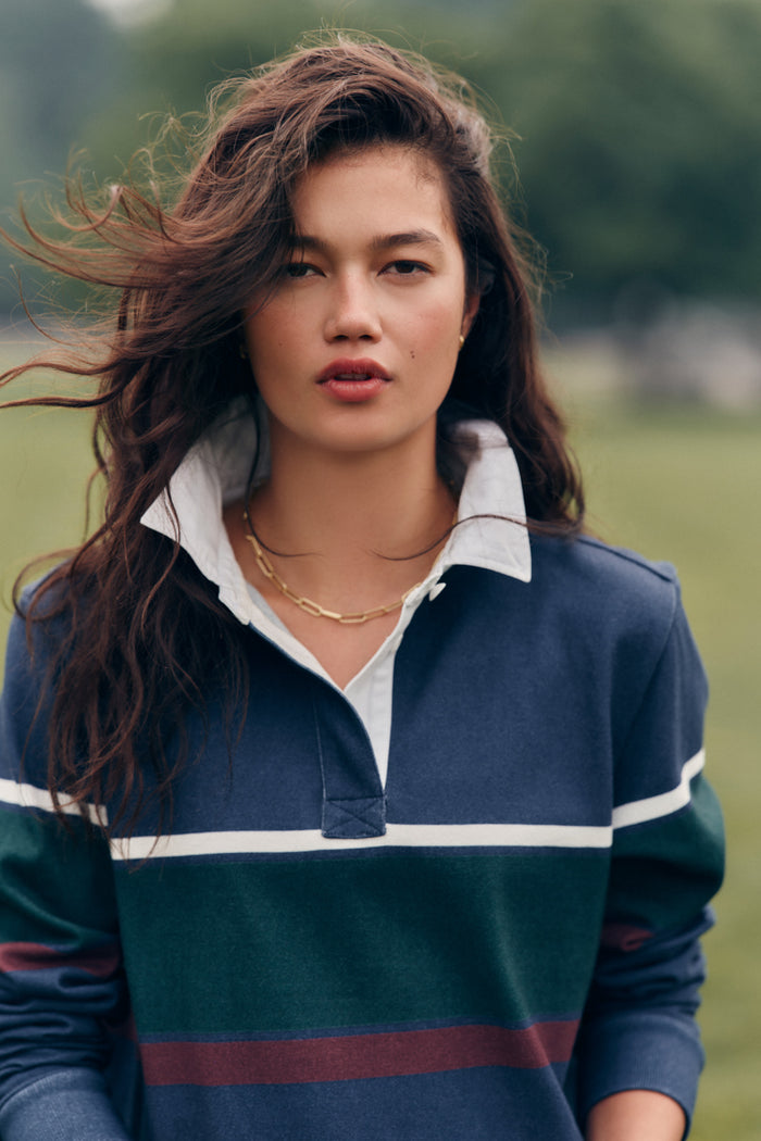 Navy Stripe Vaughn Rugby