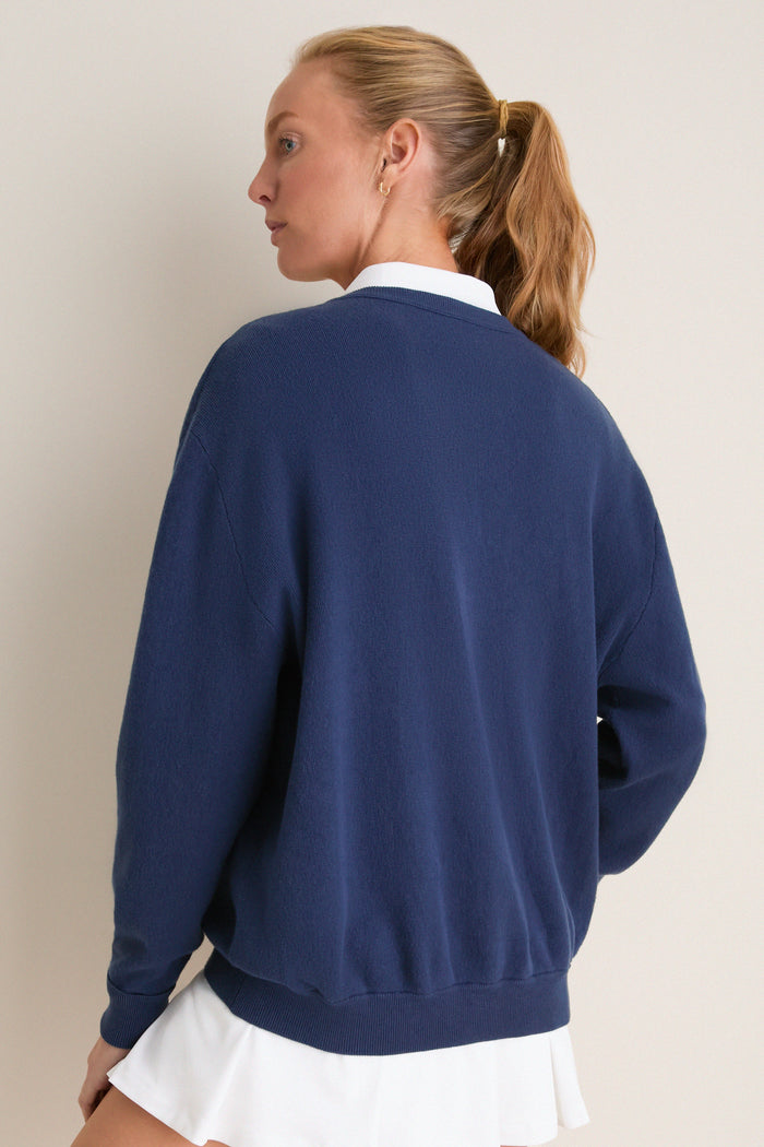Navy Wilma V-Neck Sweater