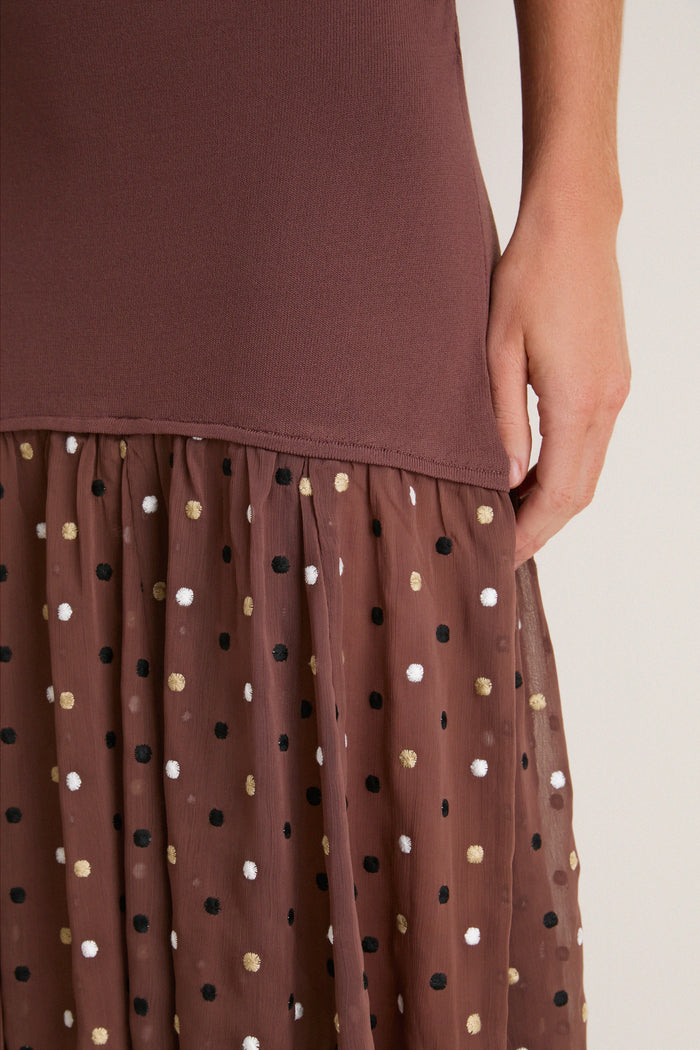 Neapolitan Embroidered Dot Danielle Dress