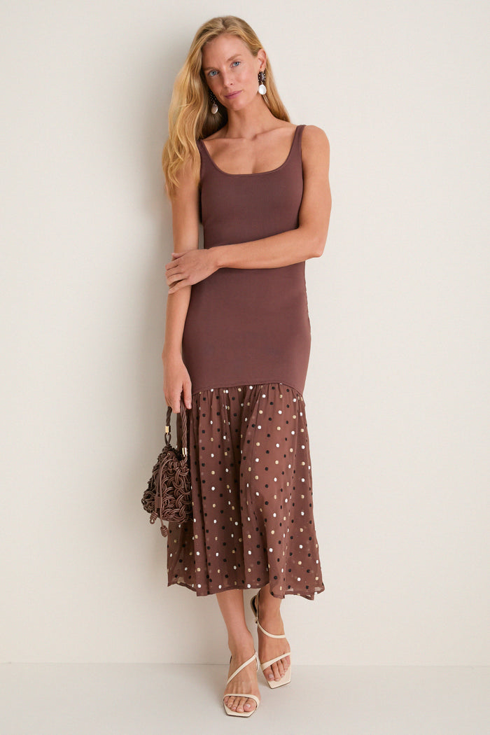 Neapolitan Embroidered Dot Danielle Dress