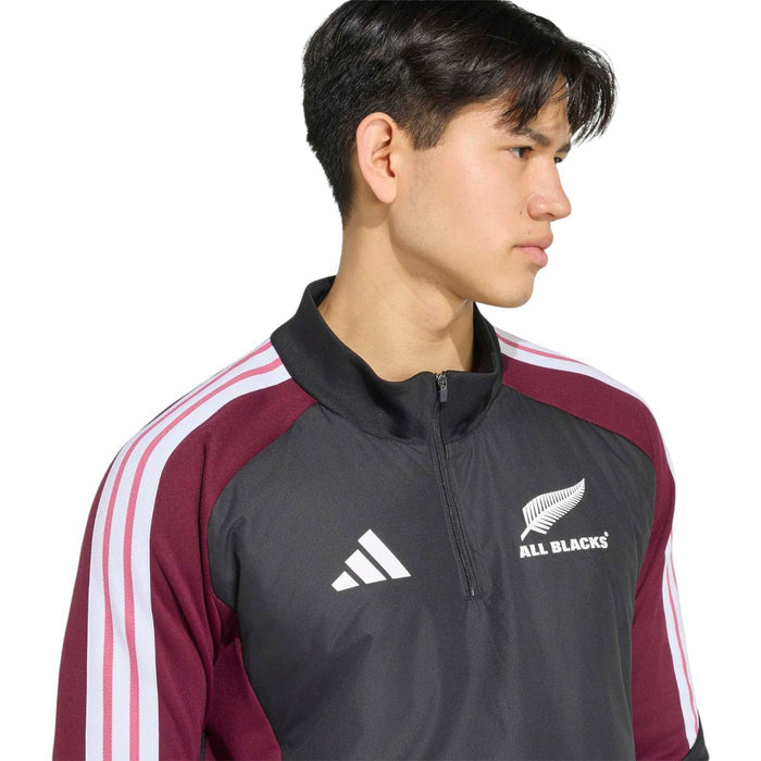 adidas All Blacks Mens Winter QZ Top Blk